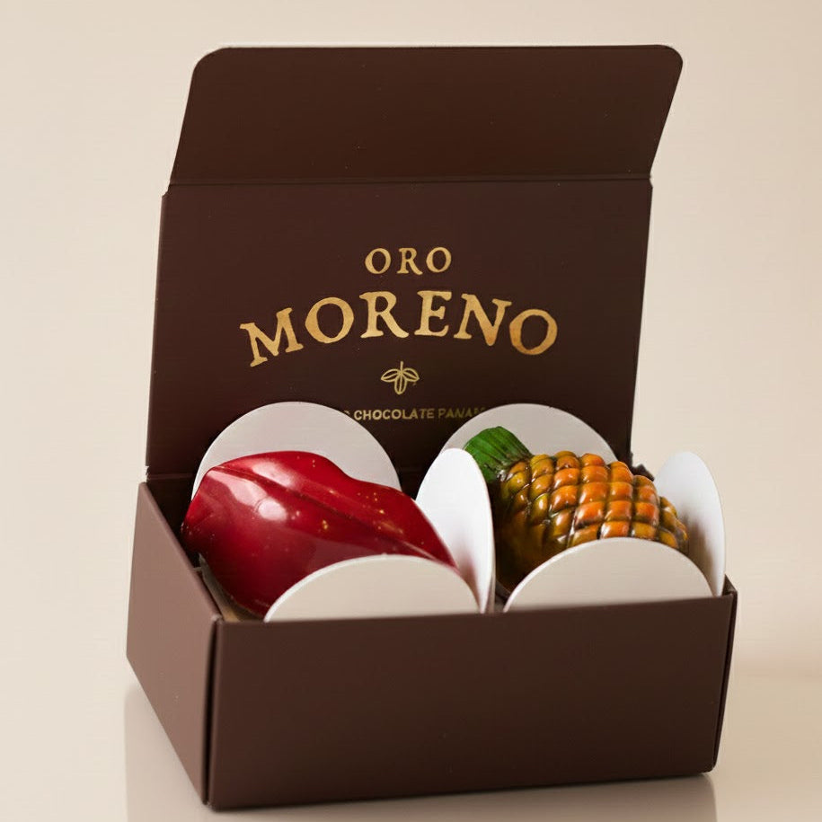 Caja de 2 bombones Oro Moreno - Personalizado