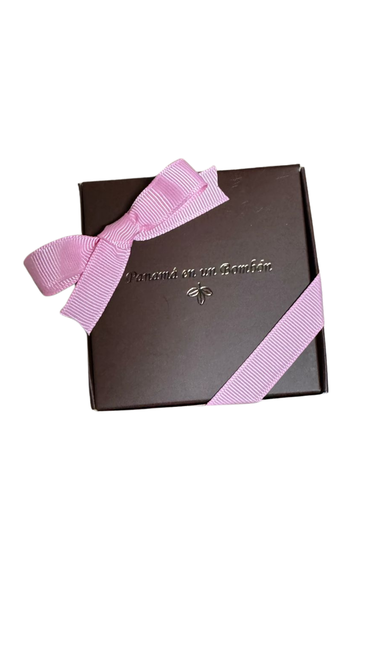 CAJA DE 4 BOMBONES CINTA ROSADA