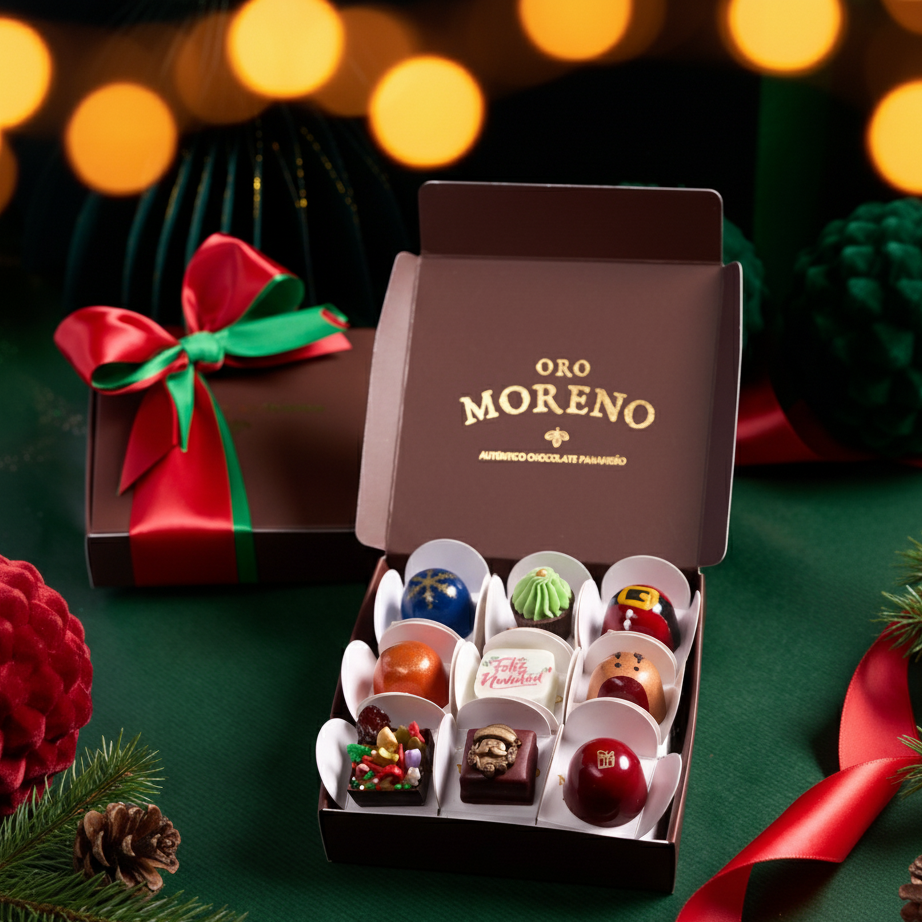 CAJA DE 9 BOMBONES NAVIDEÑOS