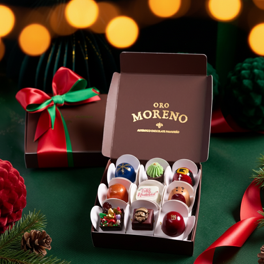 CAJA DE 9 BOMBONES NAVIDEÑOS