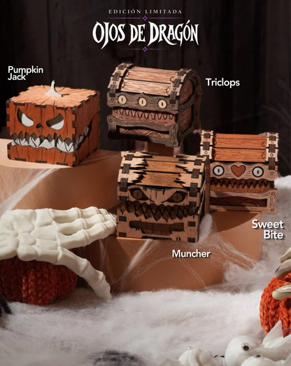 Colección Ojos de Dragón: Pumpkin Jack, Triclops, Muncher y Sweet Bite