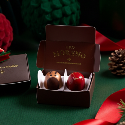 CAJA DE 2 BOMBONES NAVIDEÑOS