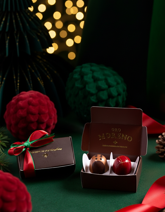 CAJA DE 2 BOMBONES NAVIDEÑOS