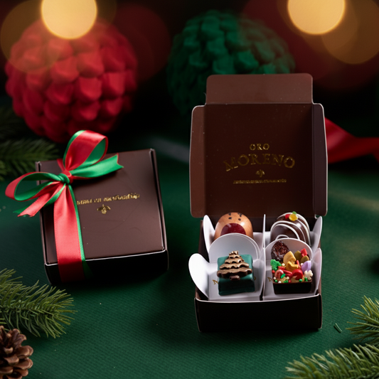 CAJA DE 4 BOMBONES NAVIDEÑOS