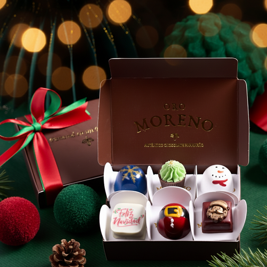 CAJA DE 6 BOMBONES NAVIDEÑOS