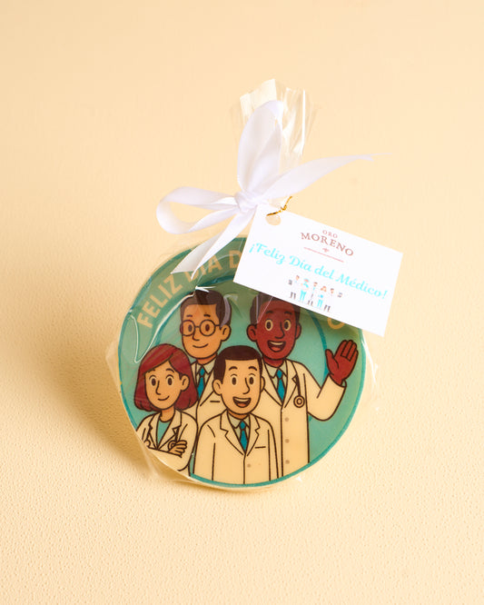 DISCO DE CHOCOLATE BLANCO DÍA DEL MÉDICO