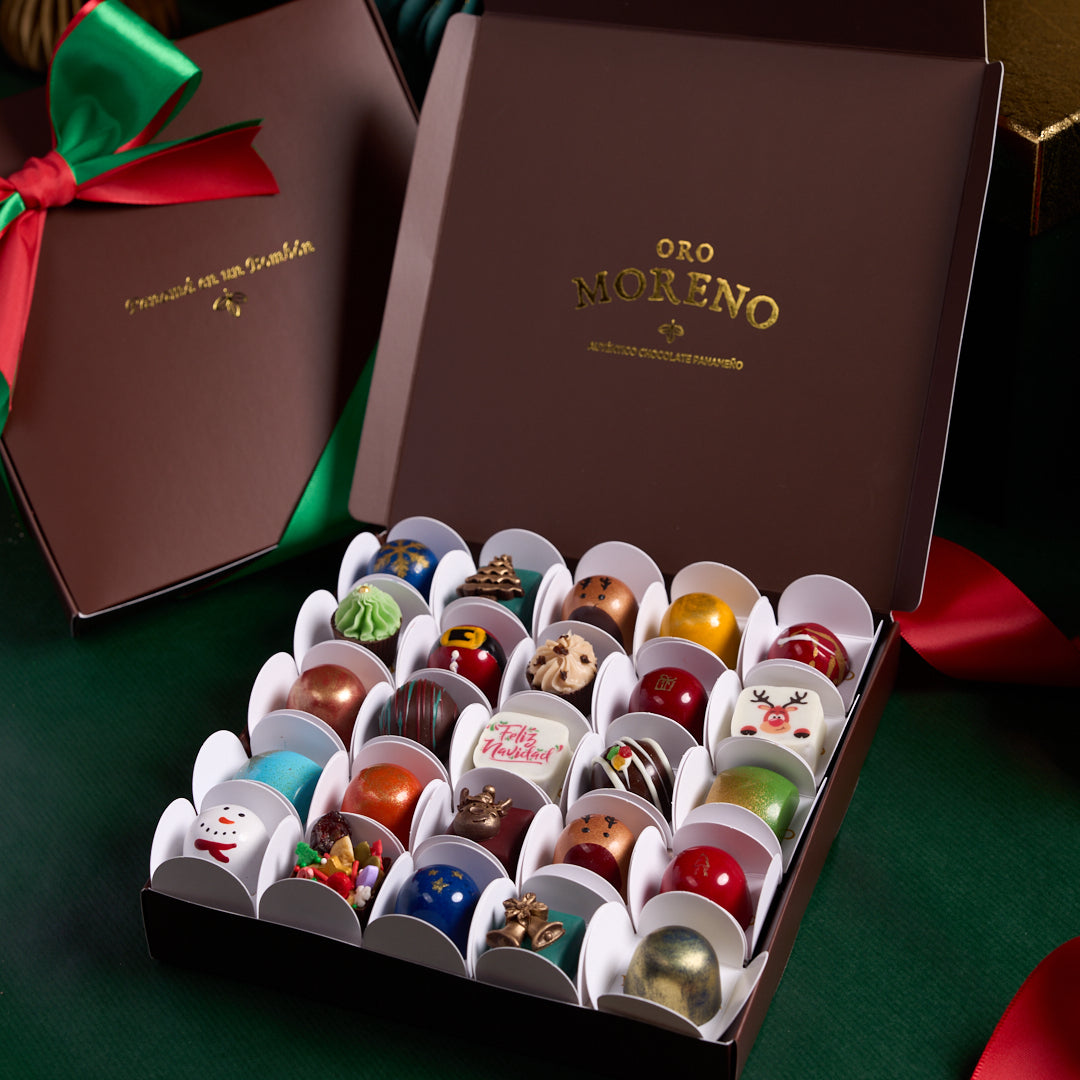 CAJA DE 25 BOMBONES NAVIDEÑOS