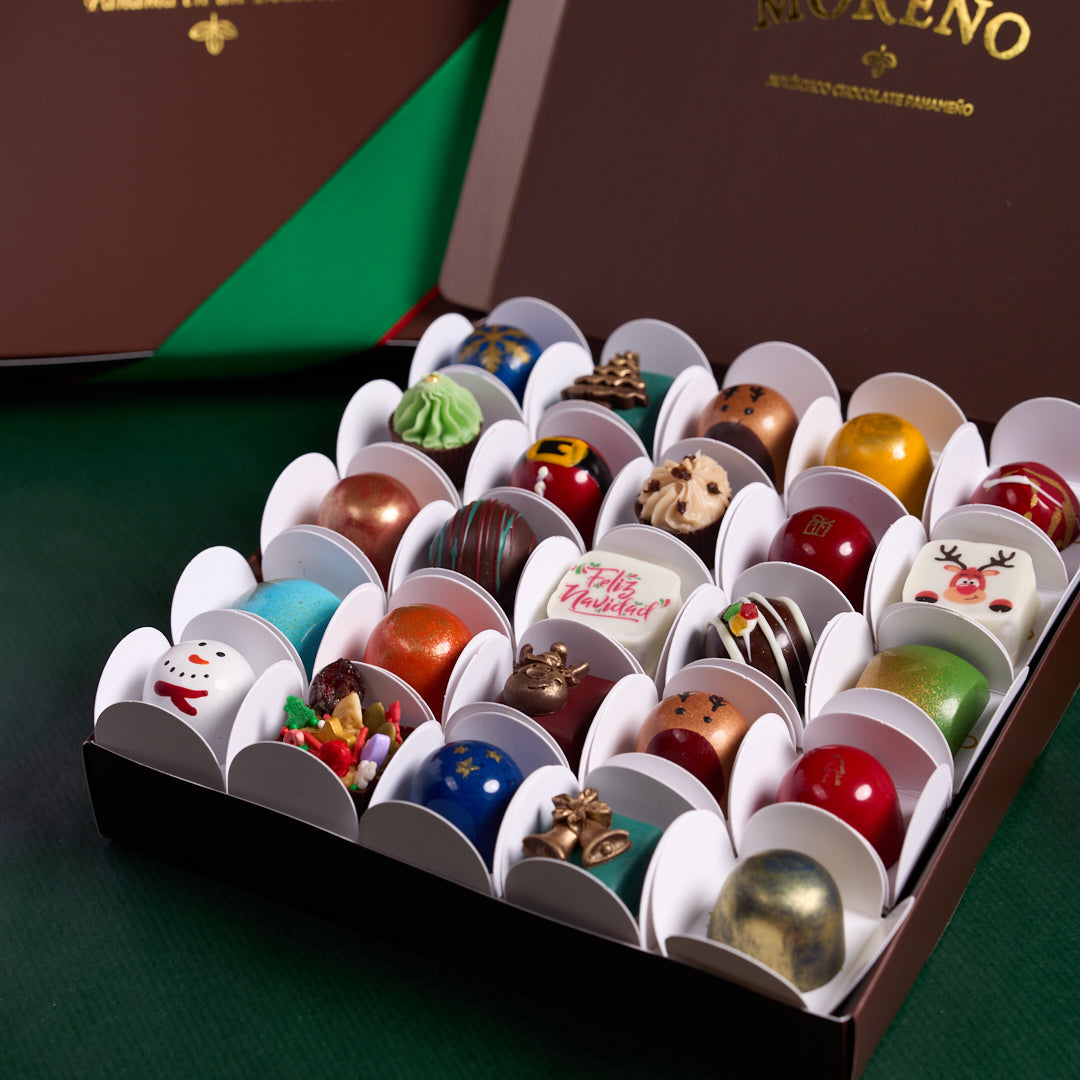 CAJA DE 25 BOMBONES NAVIDEÑOS