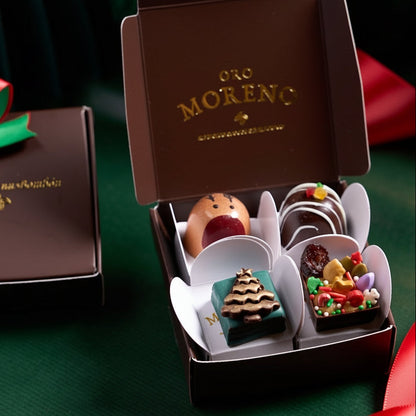 CAJA DE 4 BOMBONES NAVIDEÑOS