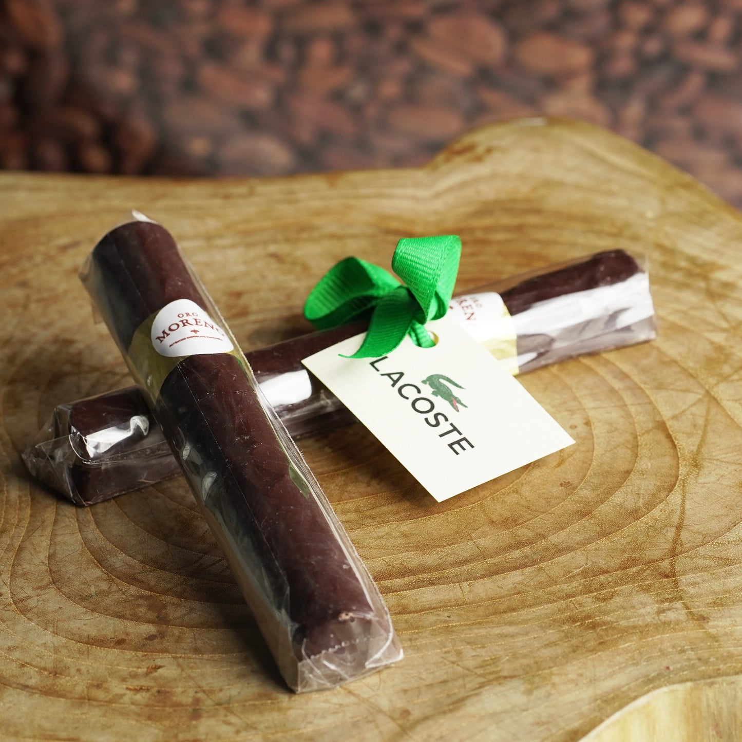 HABANOS DE CHOCOLATE OSCURO + TARJETA PERSONALIZADA
